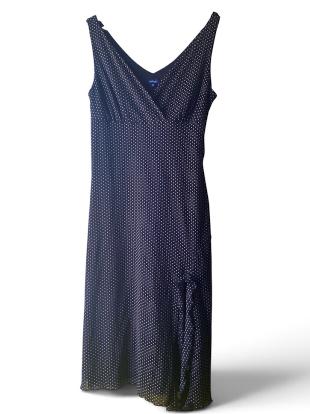 Reitmans Black and Pink Polka Dot Maxi Dress size 11
